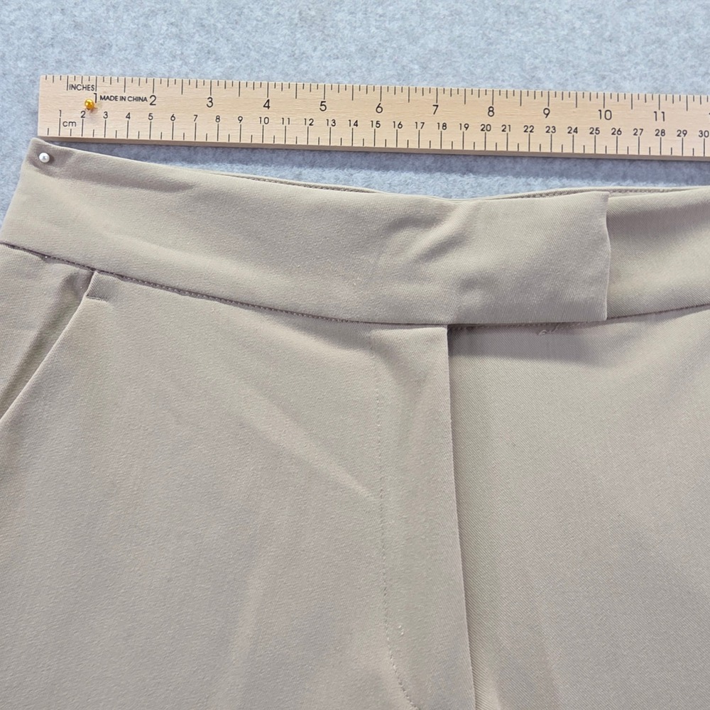 HM‎ Womens Wide Leg Dress Pants Tan Beige Size 4 Professional Trouser Slacks - Picture 6 of 11